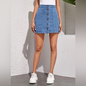 Pull&Bear Blue Denim Skirt
